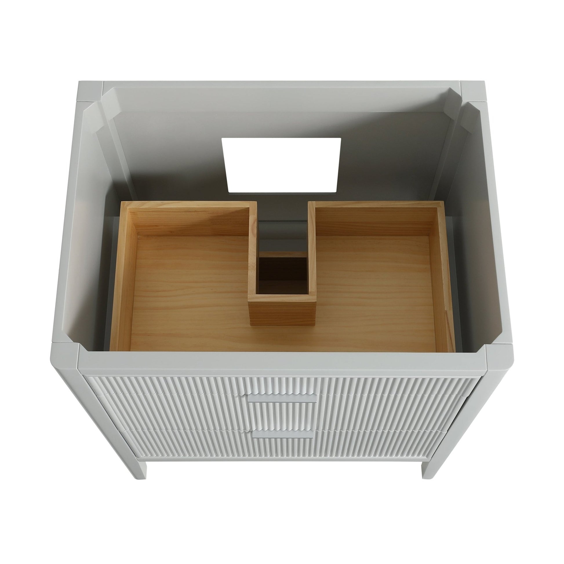 Fully Assembled 30'' Grey Freestanding Single Sink Bathroom Vanity with 2 Handle Sets and Engineered Marble Top - 1st Choice Furniture Direct
