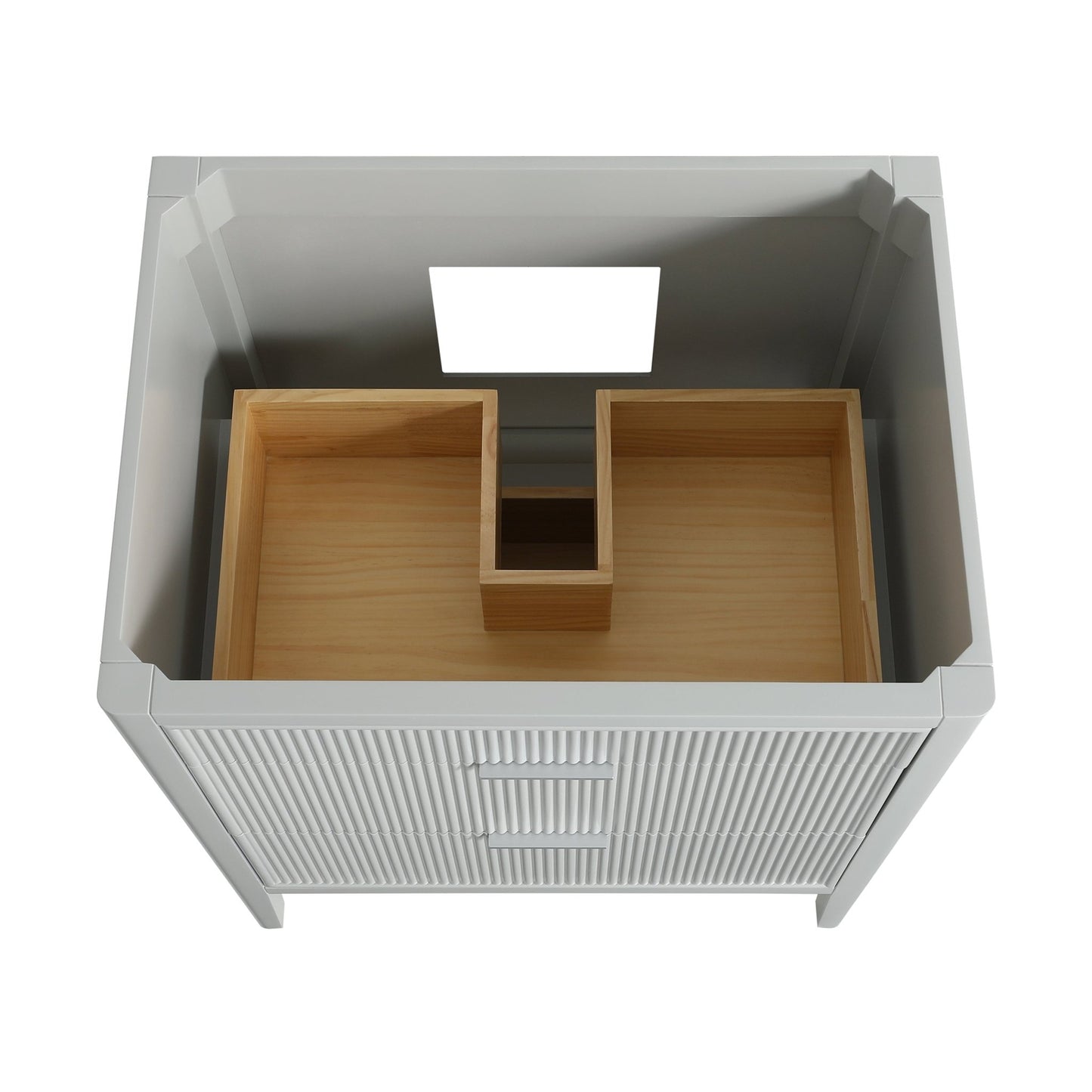 Fully Assembled 30'' Grey Freestanding Single Sink Bathroom Vanity with 2 Handle Sets and Engineered Marble Top - 1st Choice Furniture Direct