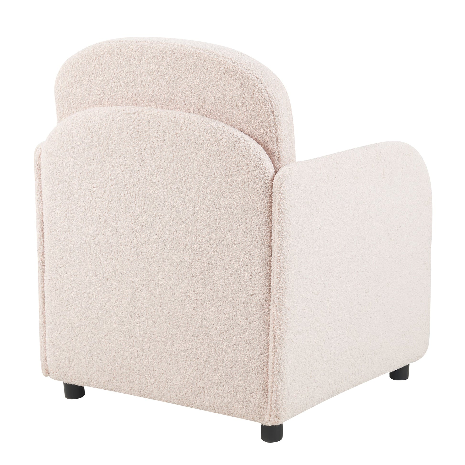 Furniture Style 2 in 1 Pet Friendly Fluffy Fabric Sherpa Upholstered Leisure Armchair with Lumbar Pillow for Living Room Bedroom Home and Office, Cream White - 1st Choice Furniture Direct