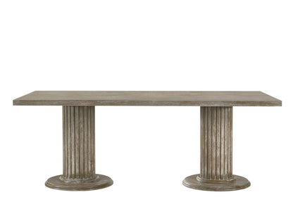 Gabrian Reclaimed Gray Finish Dining Table - 1st Choice Furniture Direct