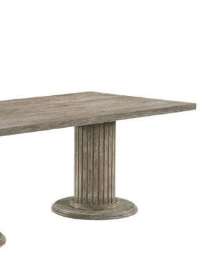 Gabrian Reclaimed Gray Finish Dining Table - 1st Choice Furniture Direct