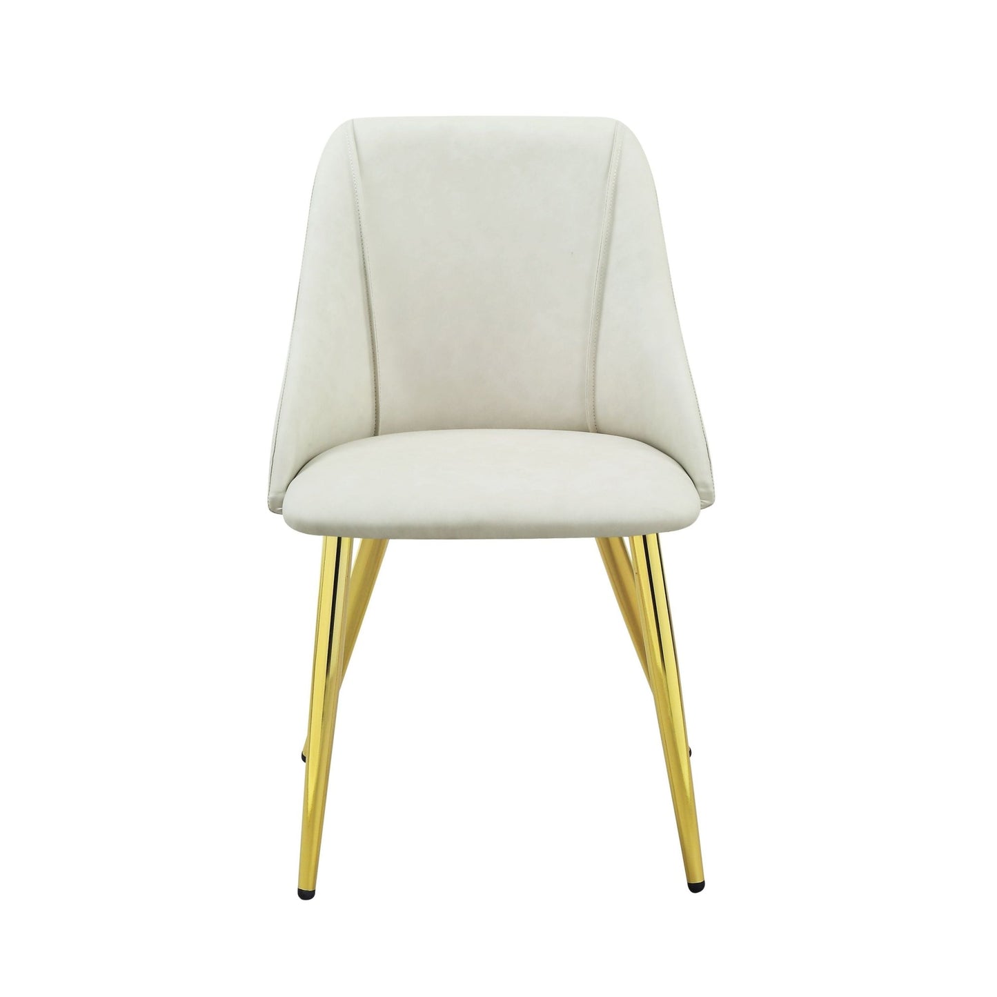 Gaines White Synthetic Leather Side Chair (Set of 2) - 1st Choice Furniture Direct