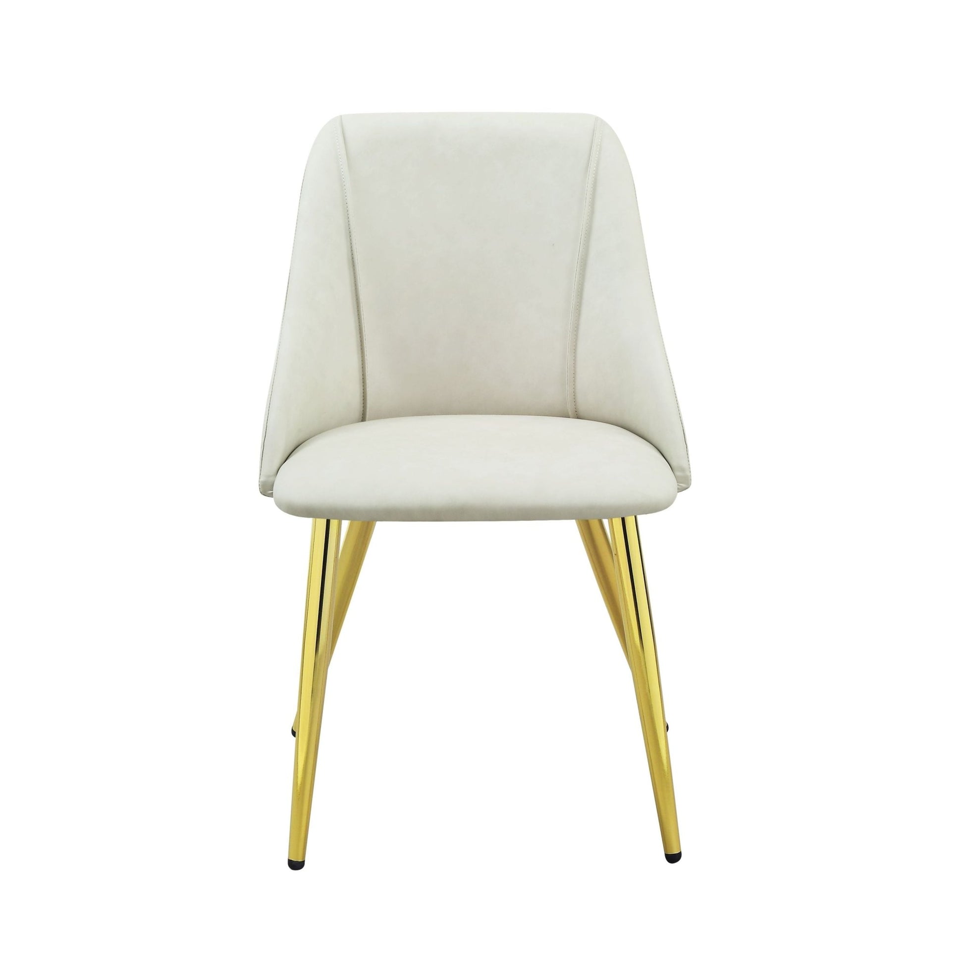 Gaines White Synthetic Leather Side Chair (Set of 2) - 1st Choice Furniture Direct