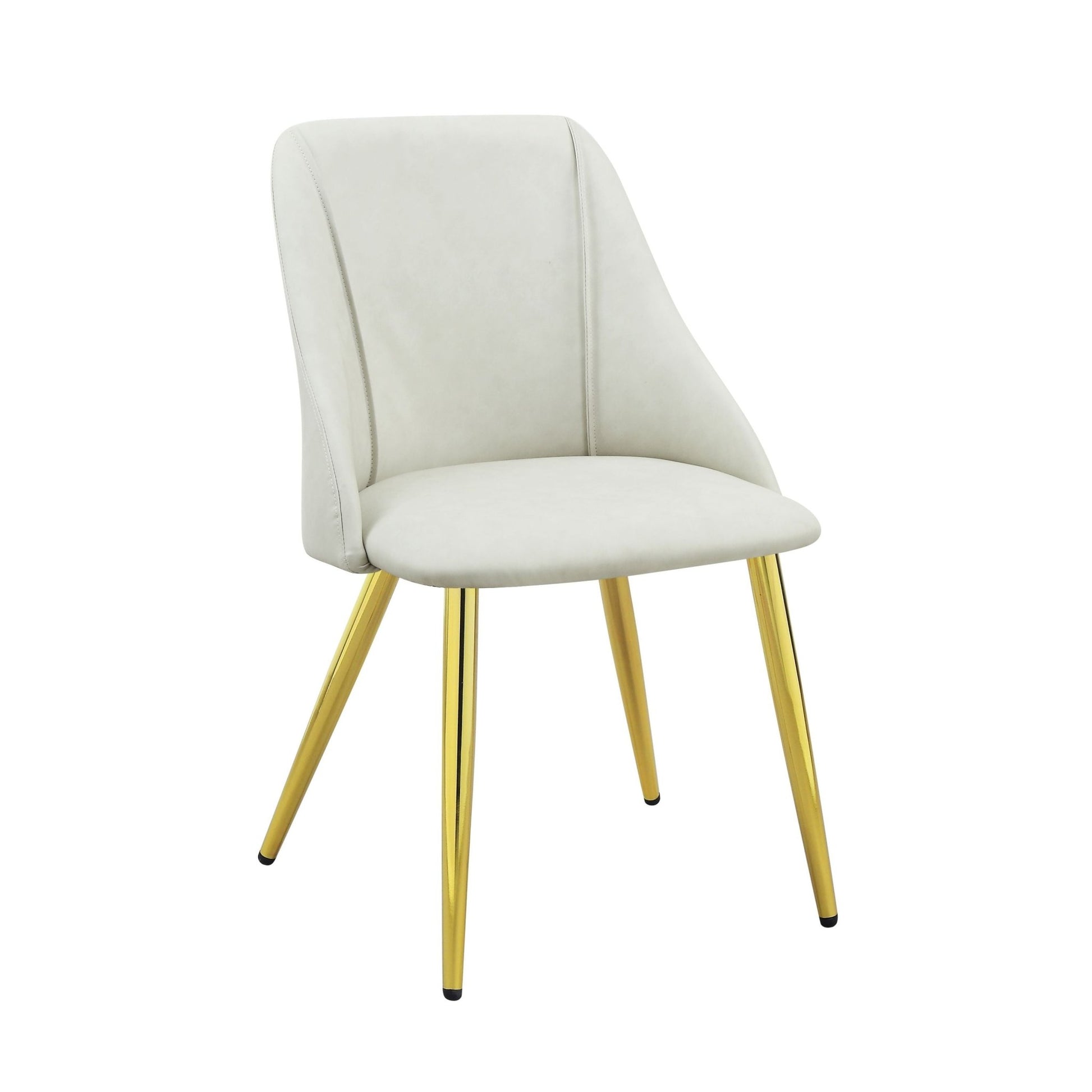 Gaines White Synthetic Leather Side Chair (Set of 2) - 1st Choice Furniture Direct