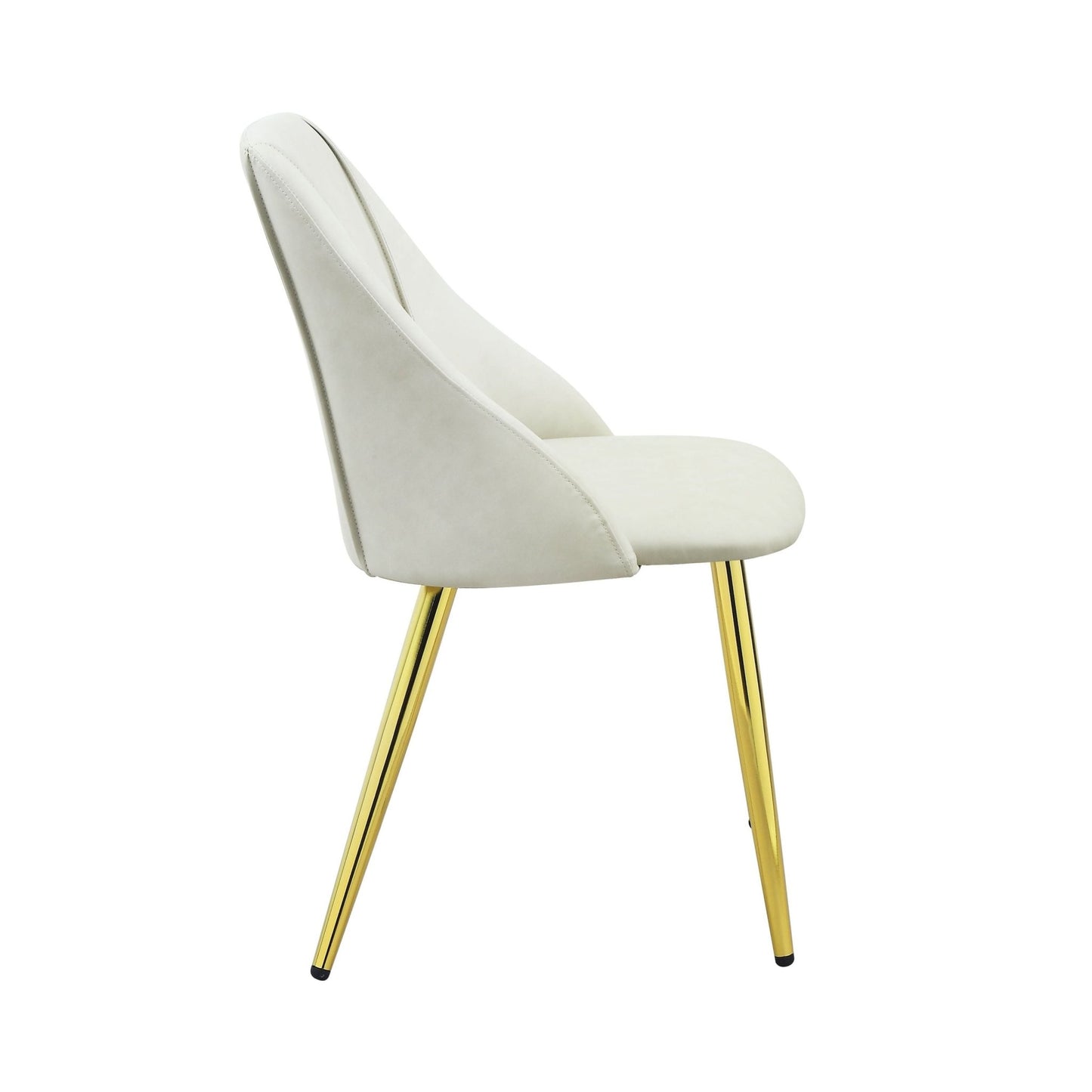 Gaines White Synthetic Leather Side Chair (Set of 2) - 1st Choice Furniture Direct