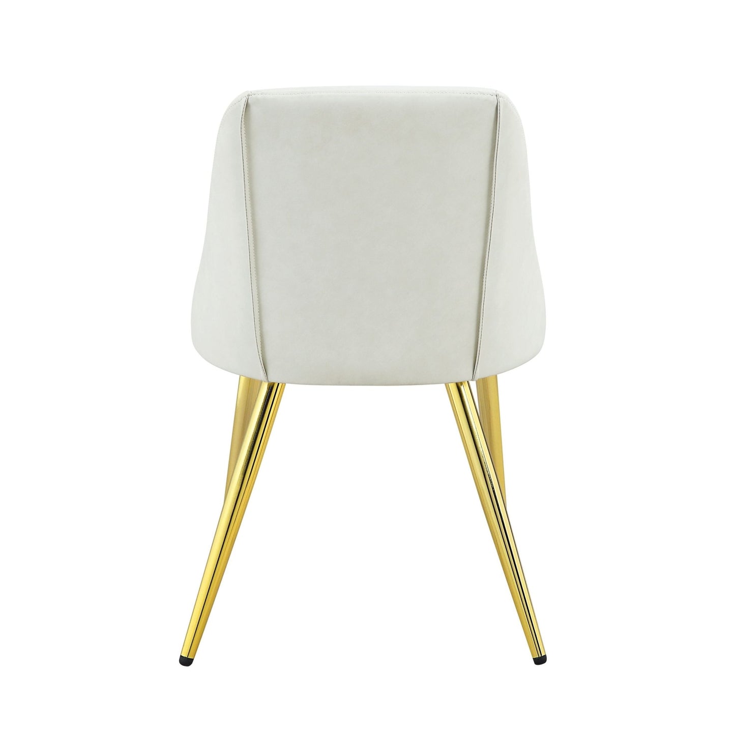 Gaines White Synthetic Leather Side Chair (Set of 2) - 1st Choice Furniture Direct