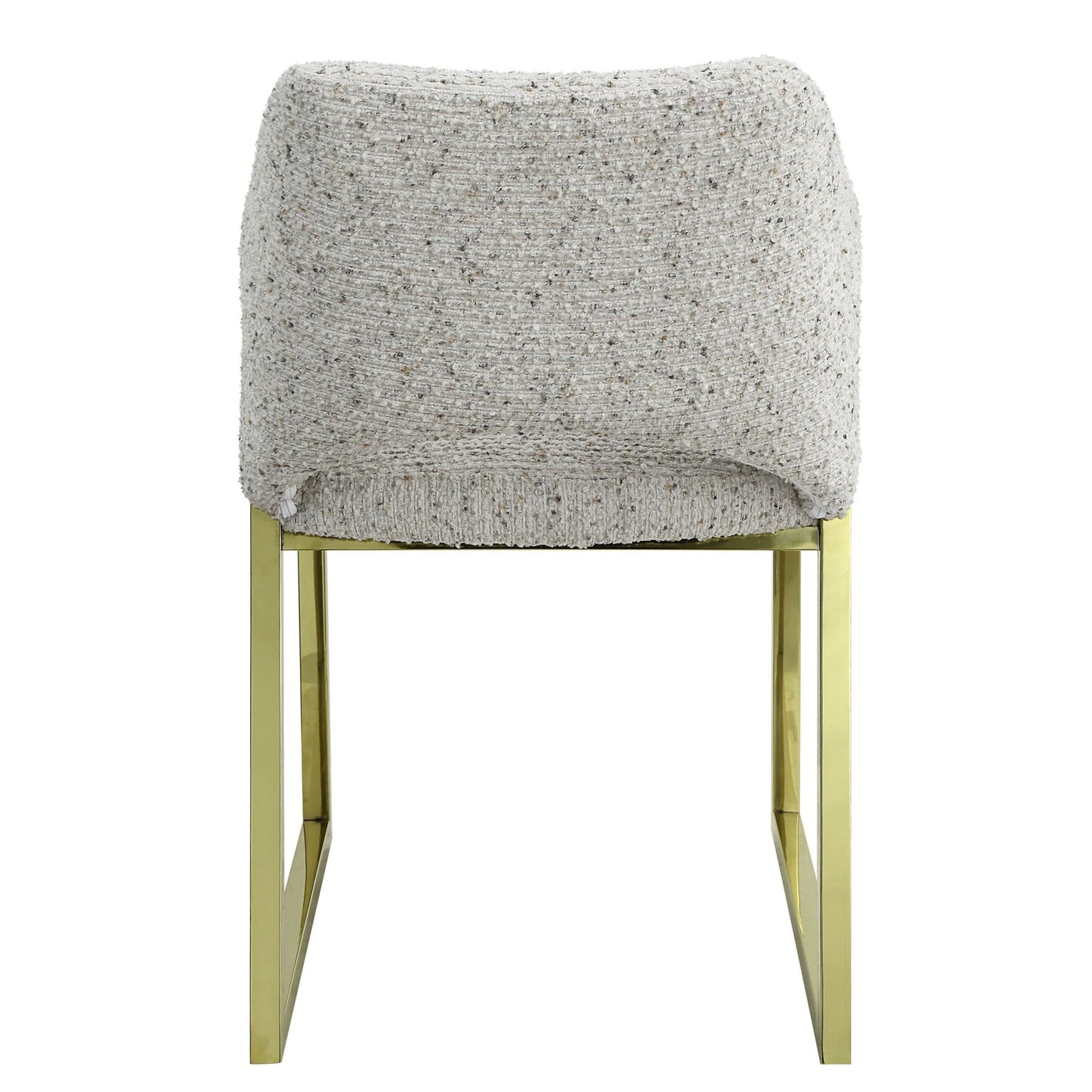 Galdesa Teddy Sherpa & Mirrored Gold Finish Side Chair (Set of 2) - 1st Choice Furniture Direct