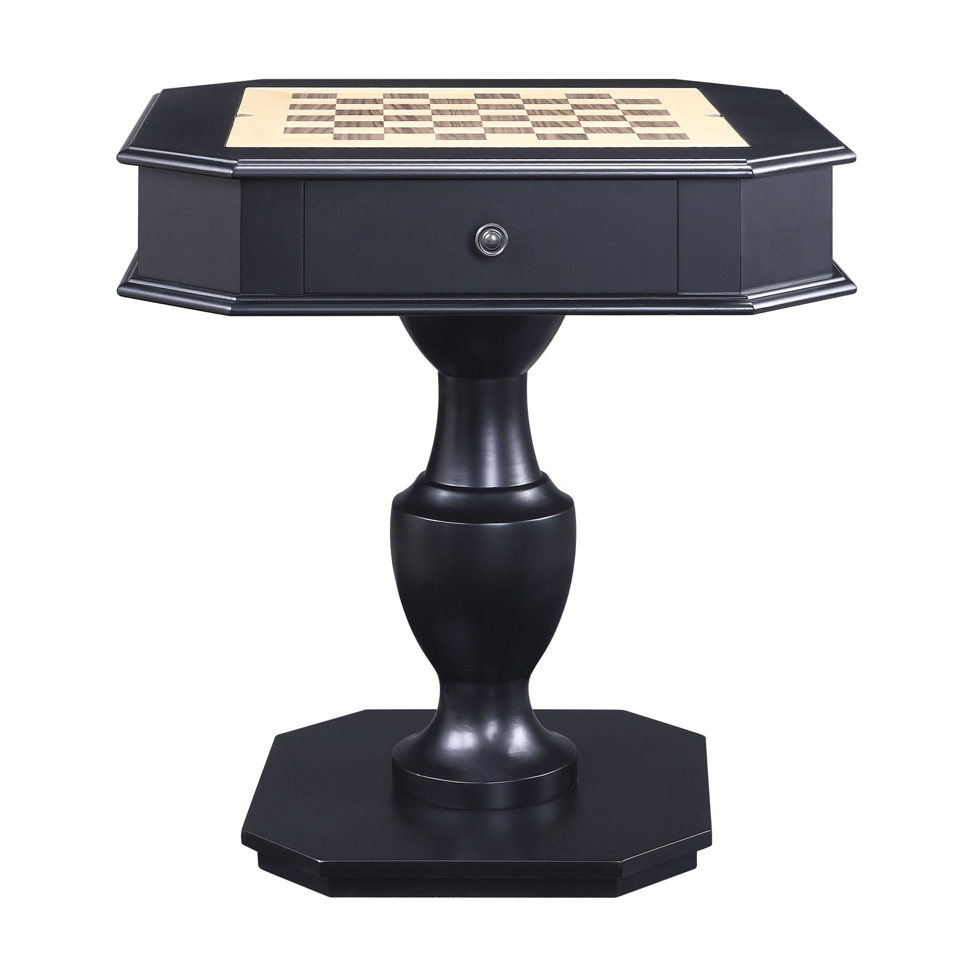 Galini Black Finish Game Table - 1st Choice Furniture Direct