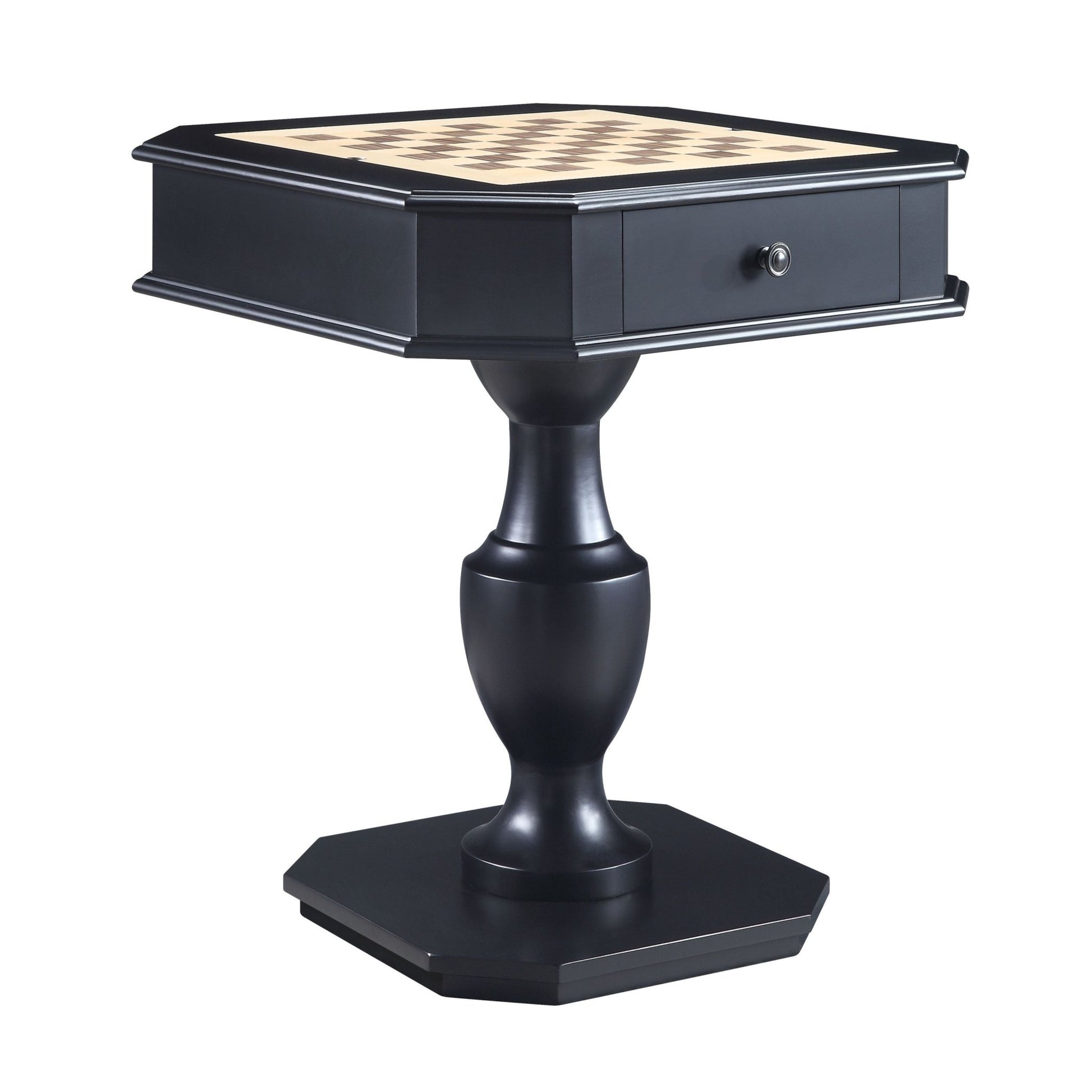 Galini Black Finish Game Table - 1st Choice Furniture Direct