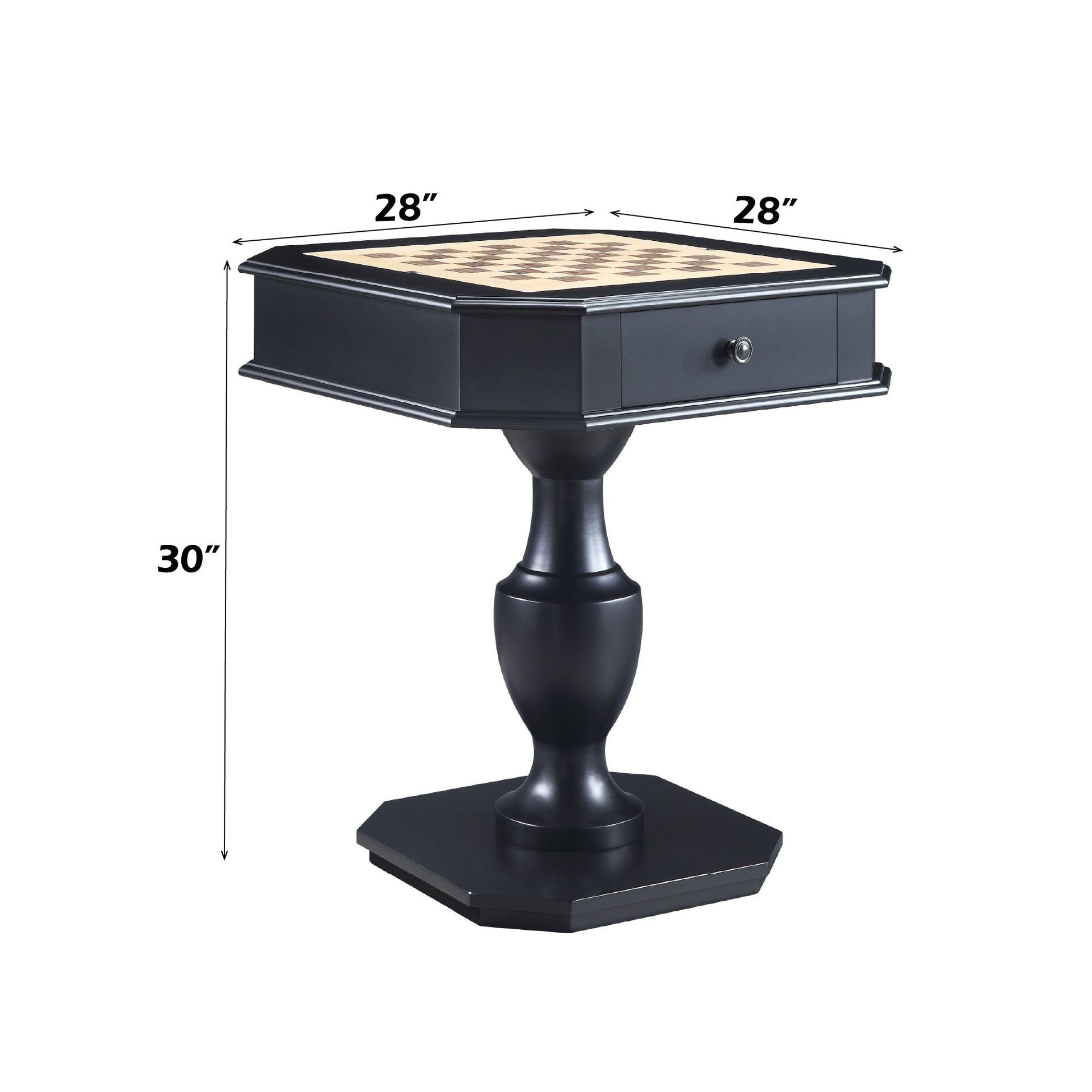 Galini Black Finish Game Table - 1st Choice Furniture Direct
