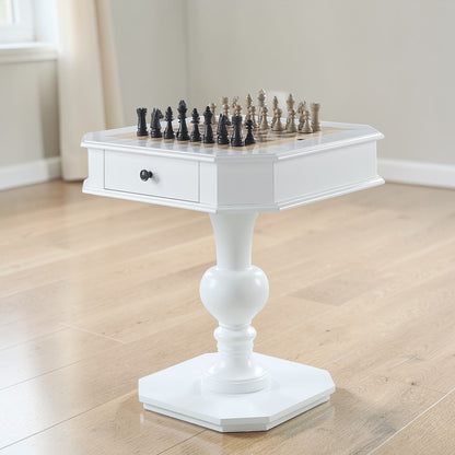 Galini White Finish Game Table - 1st Choice Furniture Direct