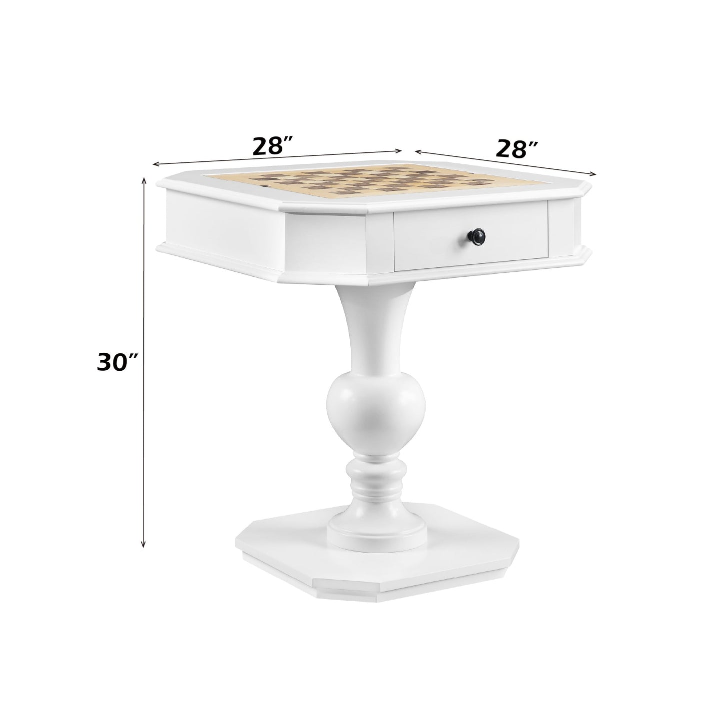 Galini White Finish Game Table - 1st Choice Furniture Direct