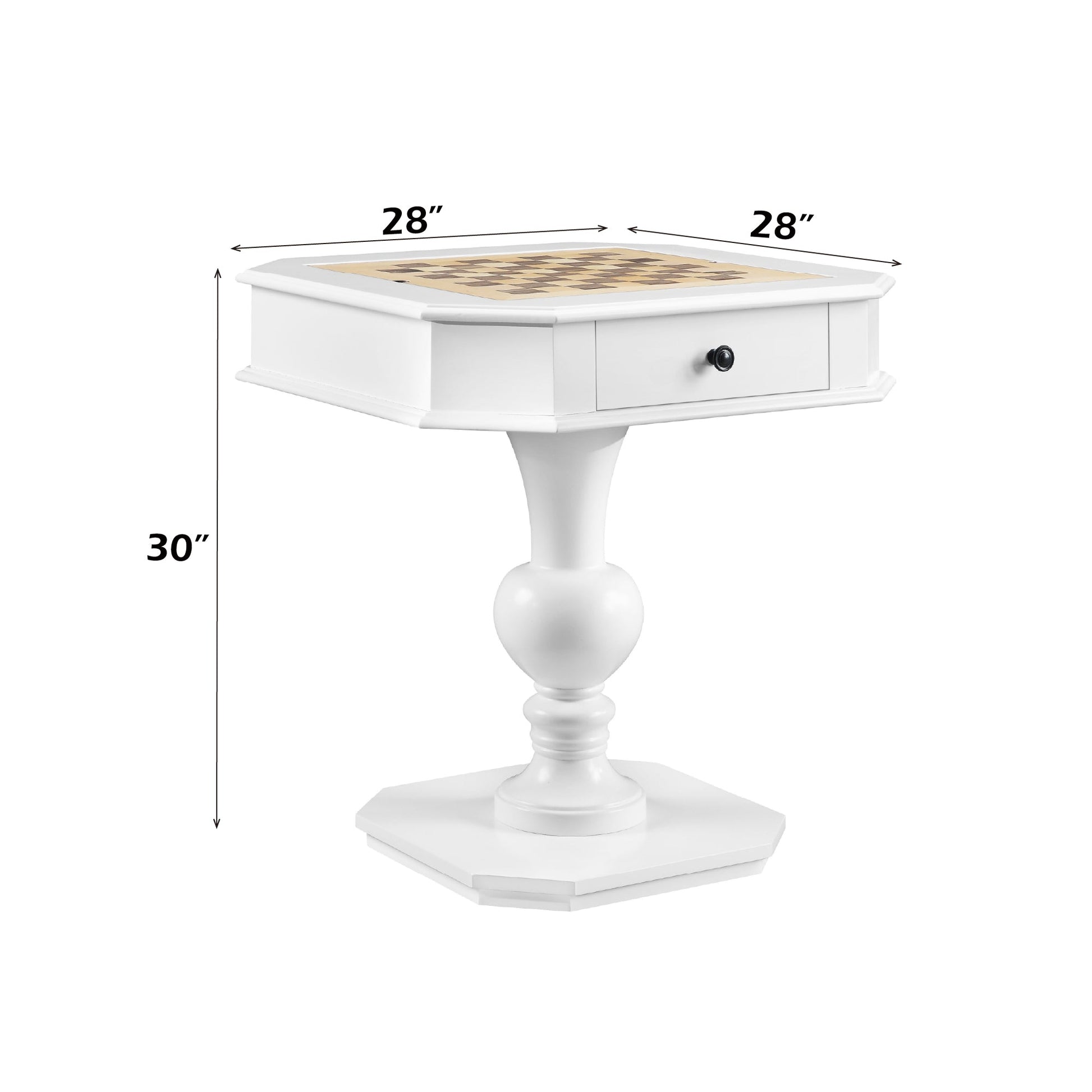 Galini White Finish Game Table - 1st Choice Furniture Direct