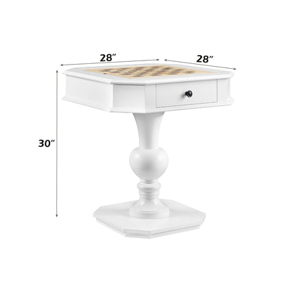 Galini White Finish Game Table - 1st Choice Furniture Direct