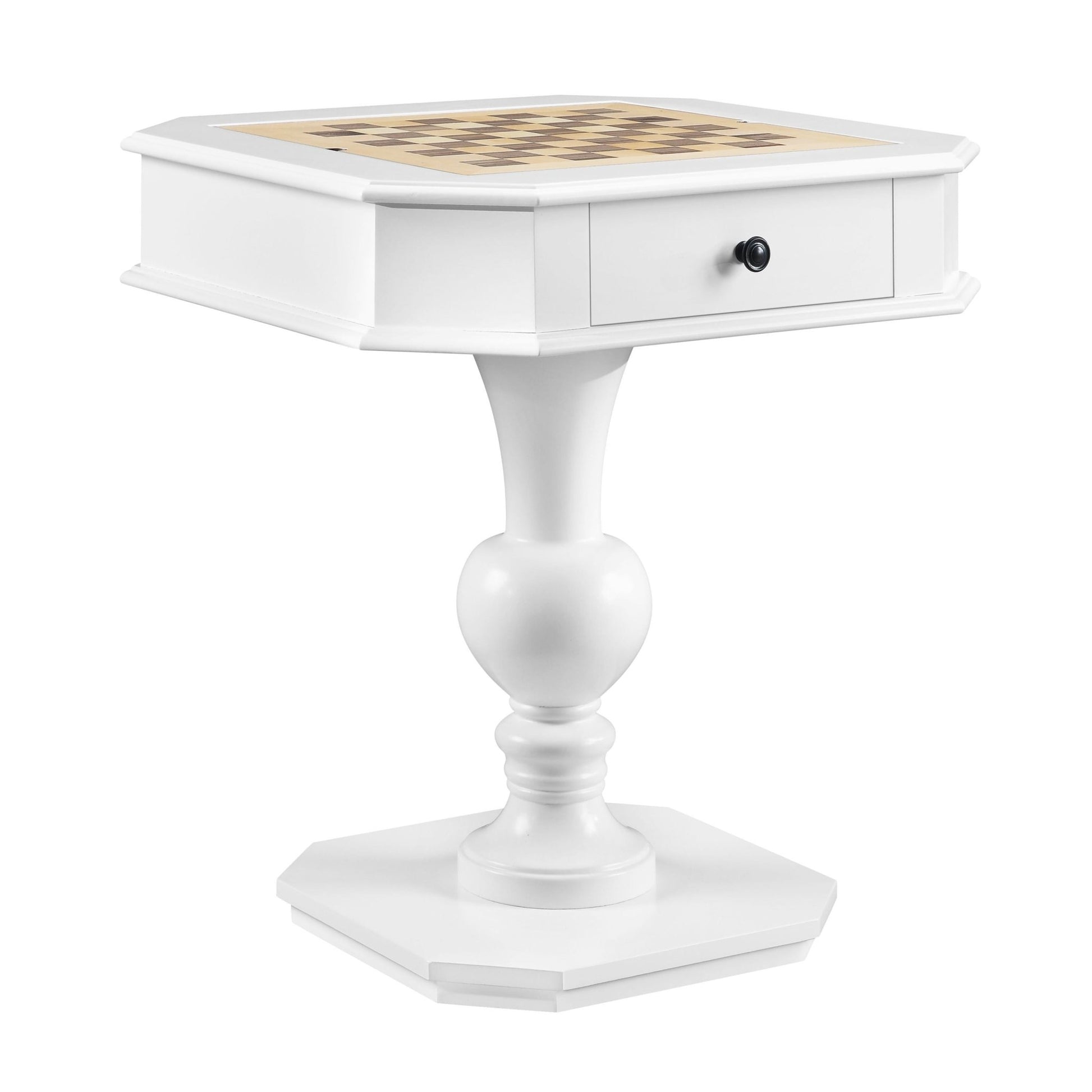 Galini White Finish Game Table - 1st Choice Furniture Direct
