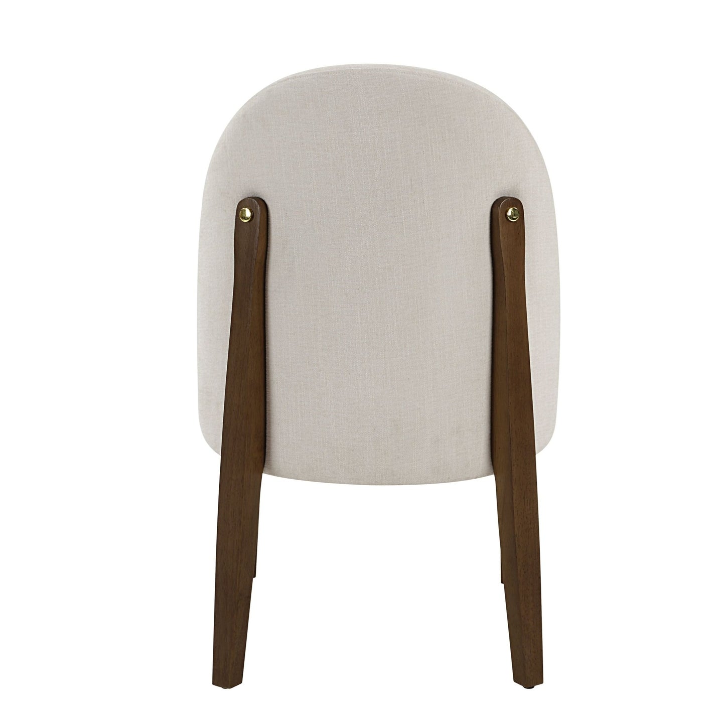 Gamarya White Fabric & Oak Finish Side Chair (Set of 2) - 1st Choice Furniture Direct