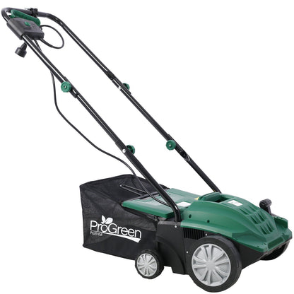 Garden Scarifier, 2 - in - 1 13INCH Dethatcher Scarifier,12 Amp Electric Lawn Dethatcher,Removable Collection Bag extra large 31.7QT, CUS Certificated - 1st Choice Furniture Direct