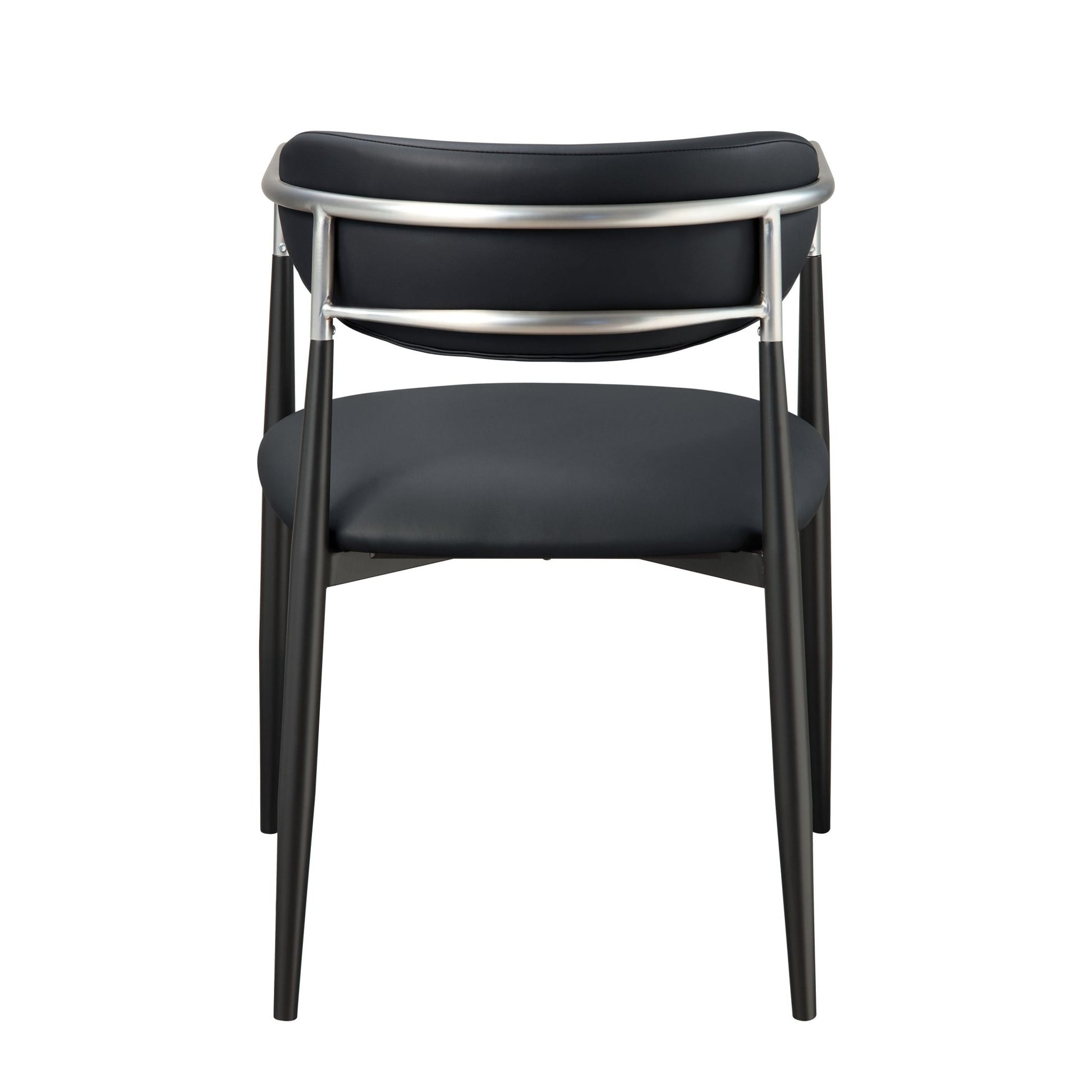 Gavan Black Synthetic Leather Arm Chair (Set of 2) - 1st Choice Furniture Direct