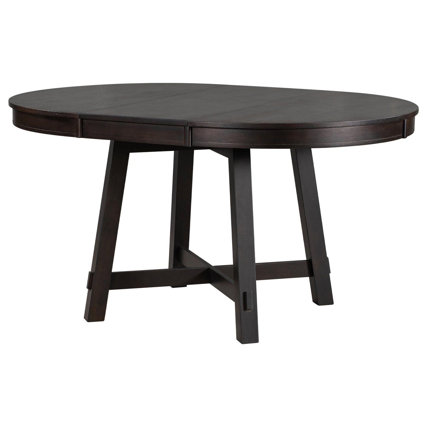 Gia Round Extendable Dining Table with 16' Leaf Wood, Espresso - 1st Choice Furniture Direct