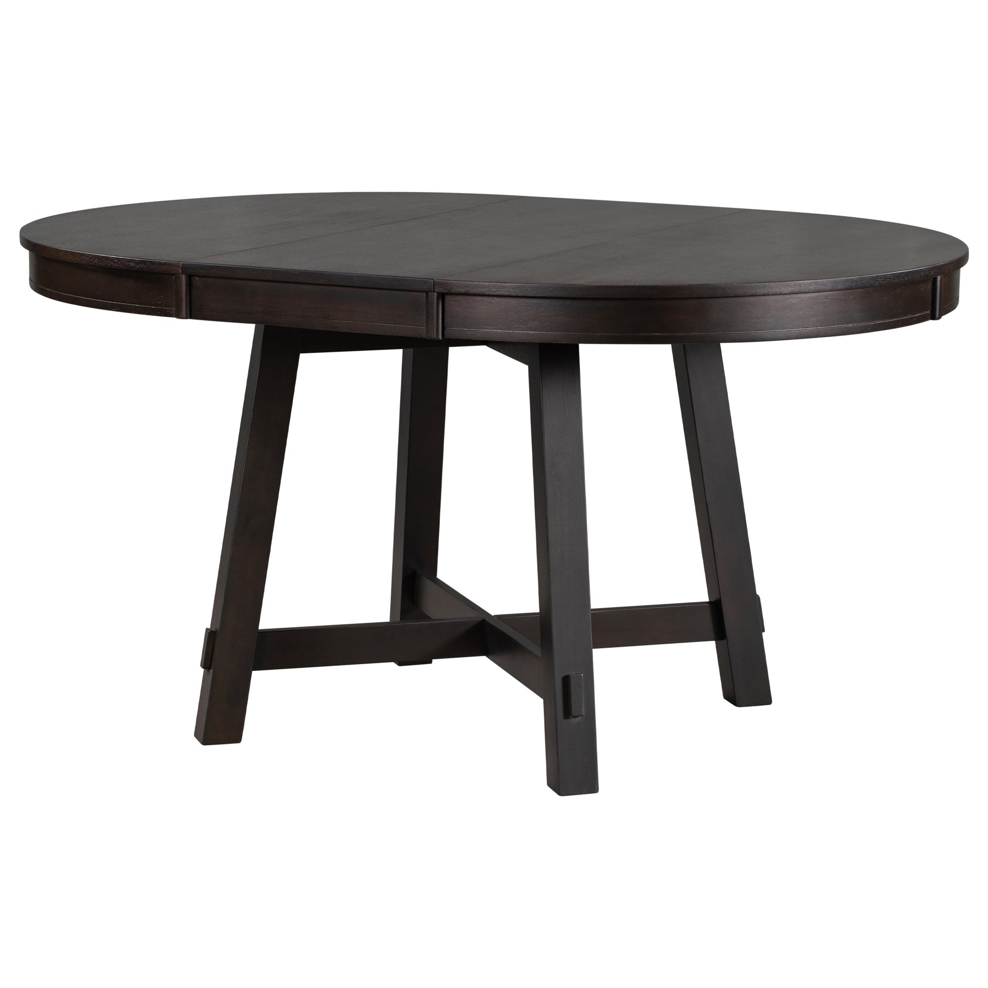 Gia Round Extendable Dining Table with 16' Leaf Wood, Espresso - 1st Choice Furniture Direct