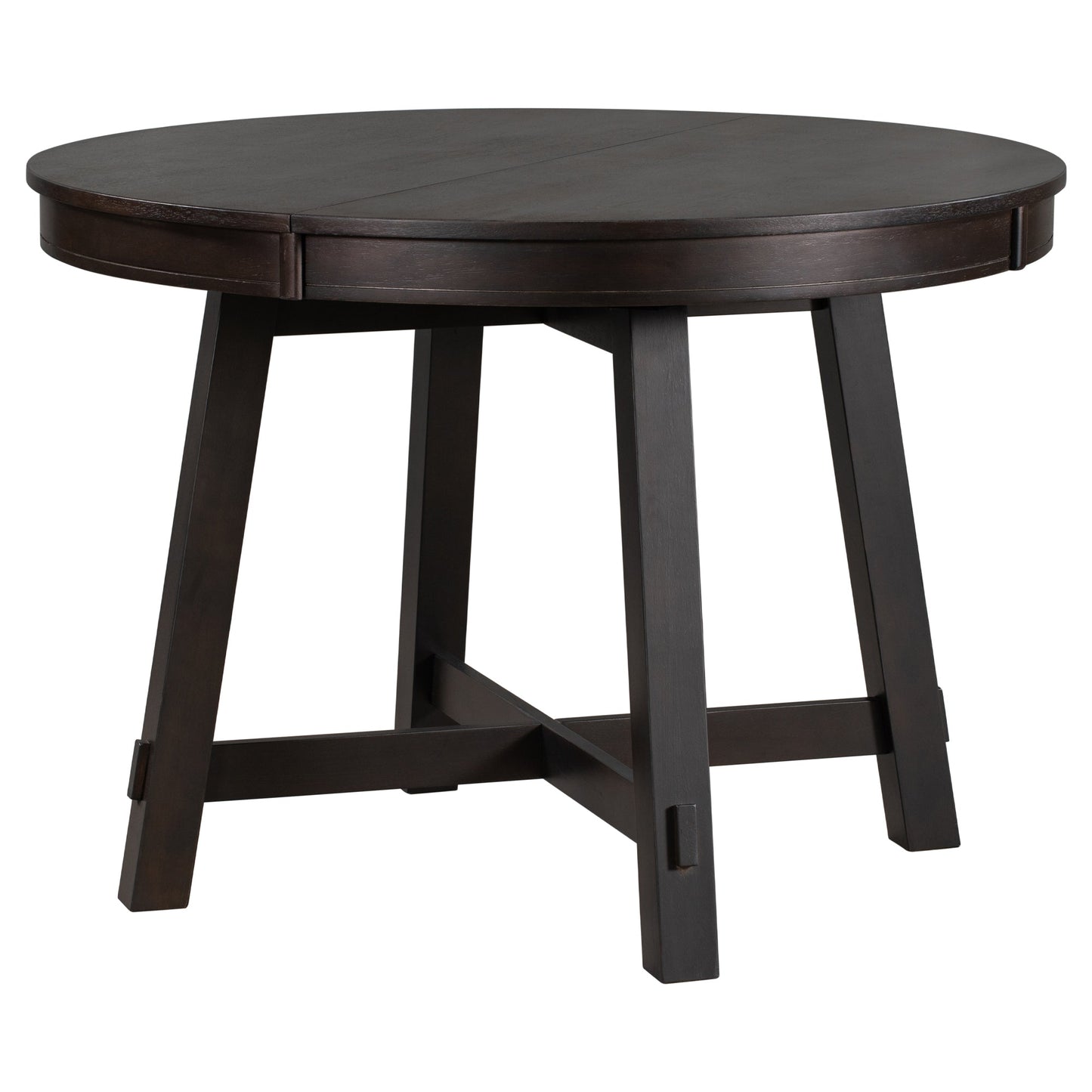 Gia Round Extendable Dining Table with 16' Leaf Wood, Espresso - 1st Choice Furniture Direct
