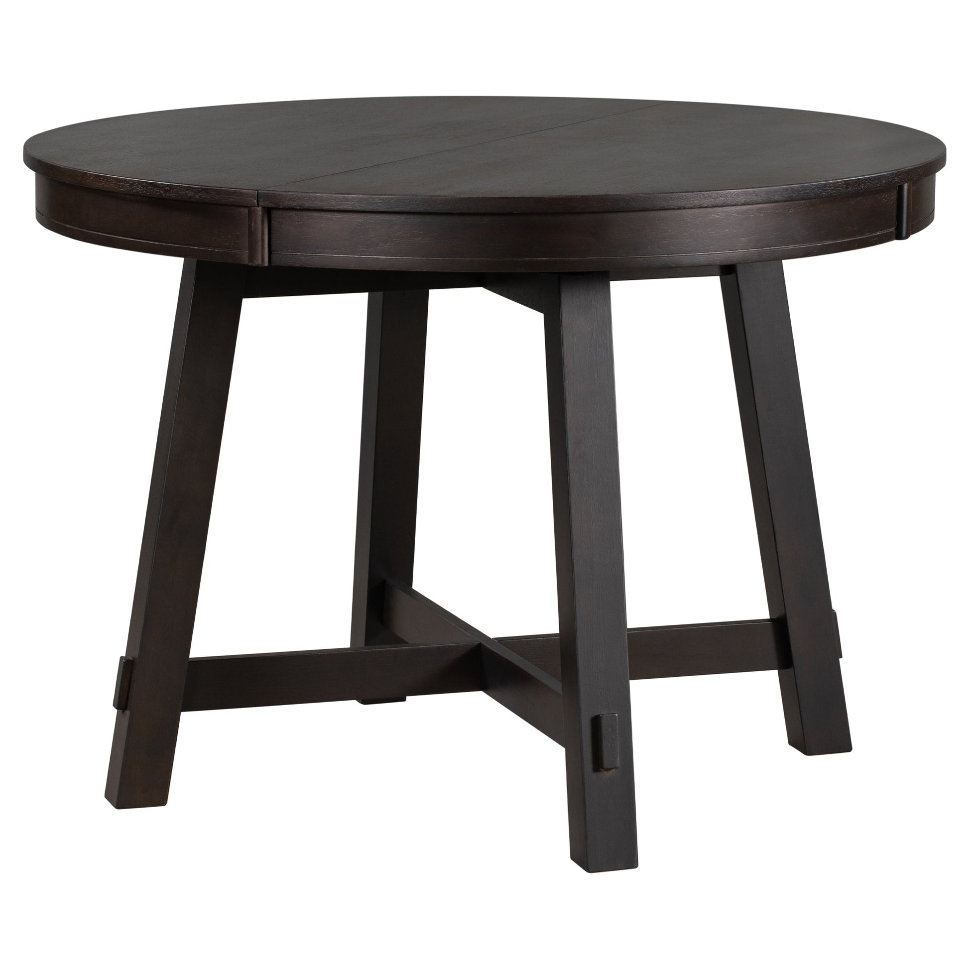 Gia Round Extendable Dining Table with 16' Leaf Wood, Espresso - 1st Choice Furniture Direct