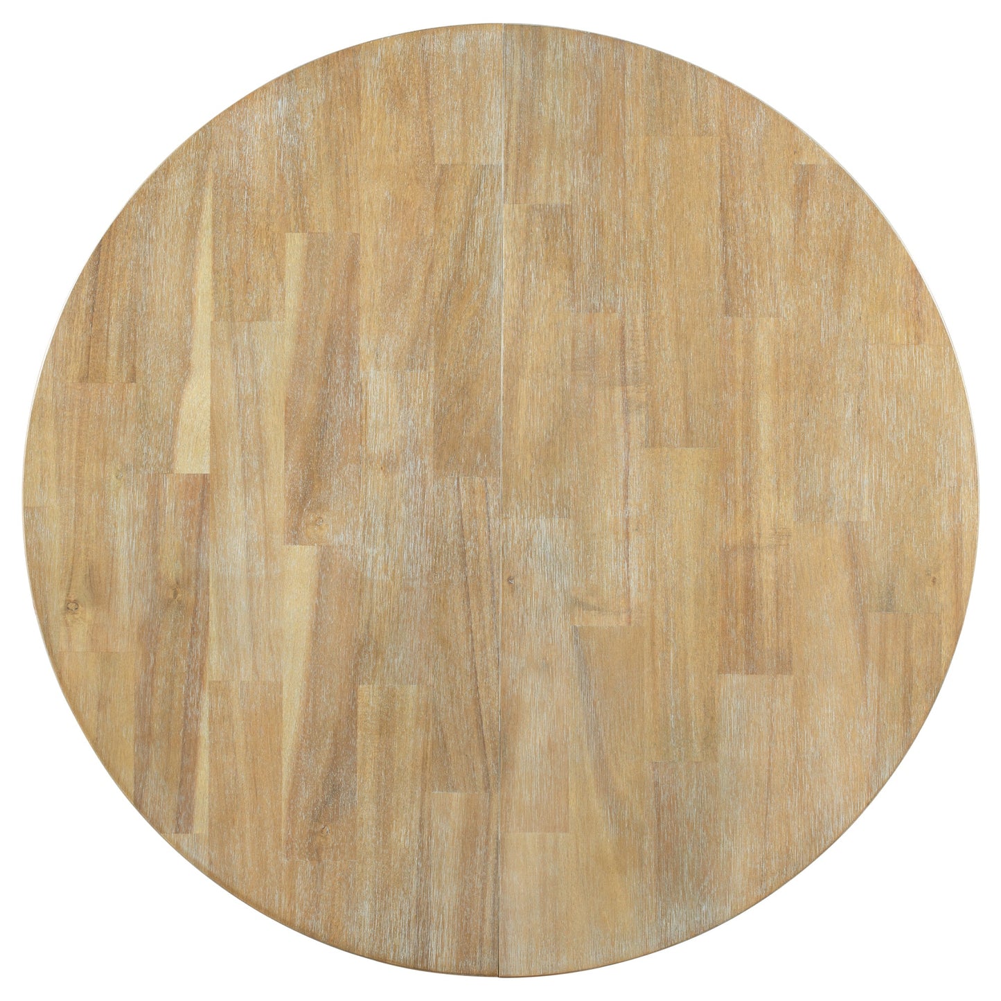 Gia Round Extendable Dining Table with 16' Leaf Wood, Natural - 1st Choice Furniture Direct