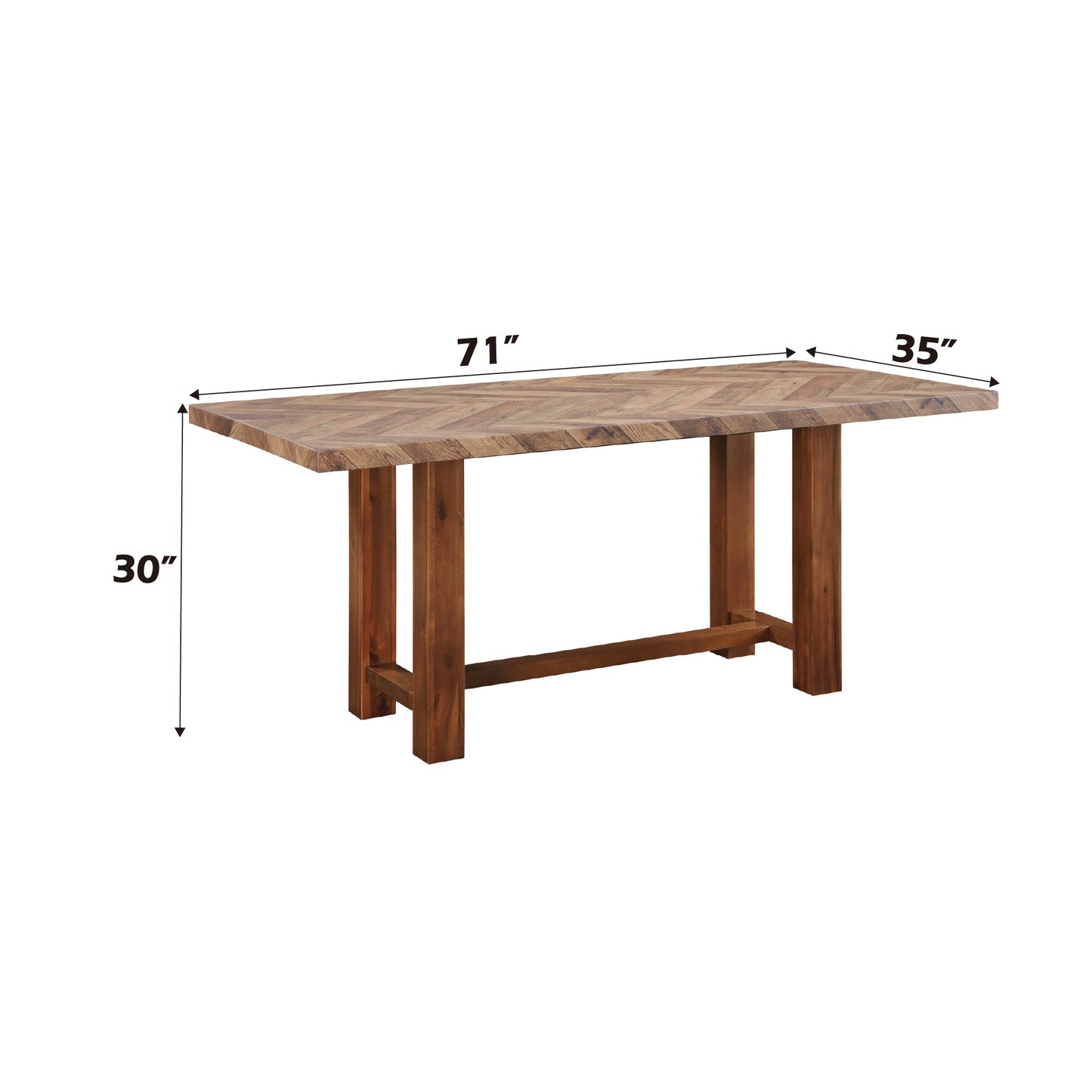 Gilsea Brown Finish Dining Table - 1st Choice Furniture Direct