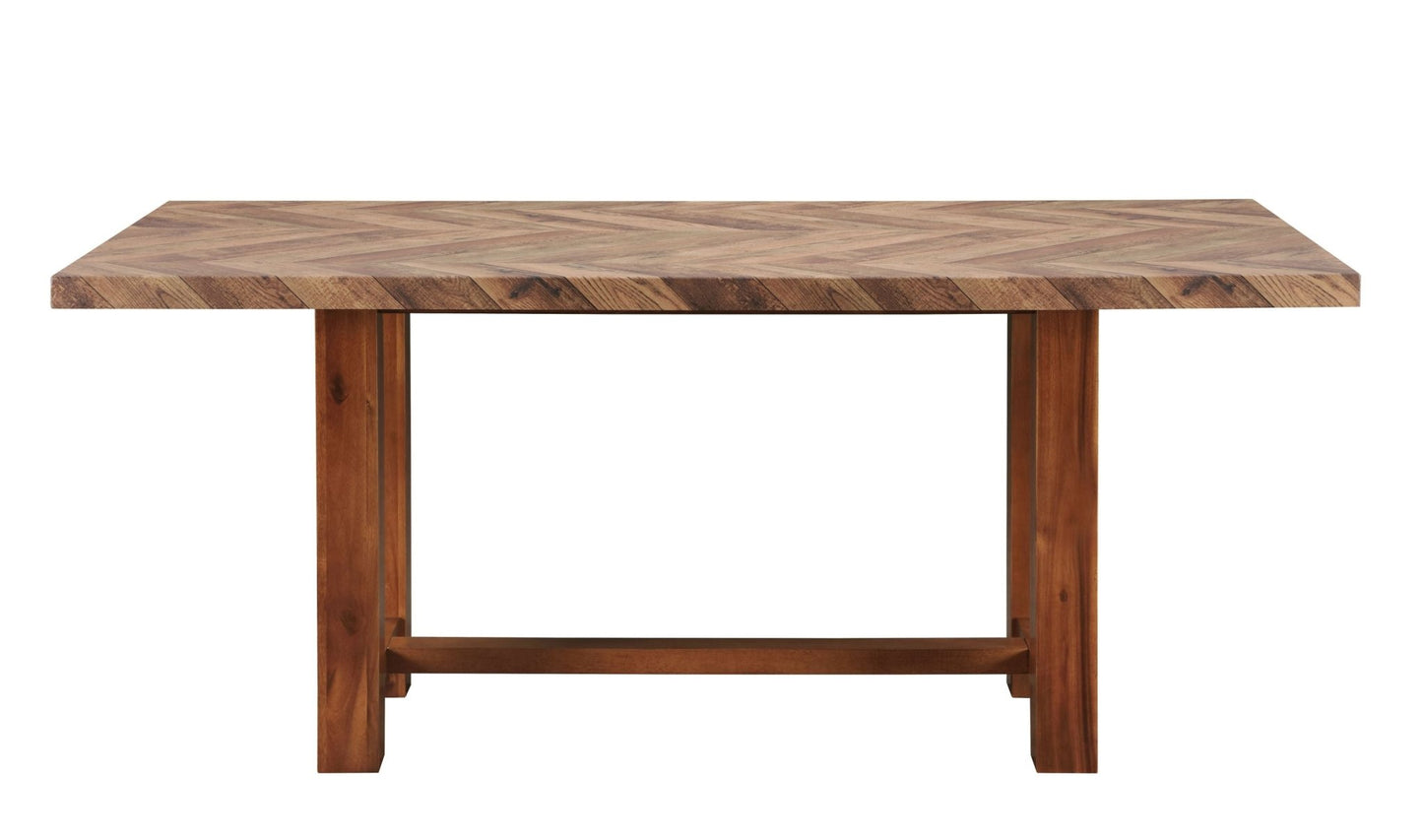 Gilsea Brown Finish Dining Table - 1st Choice Furniture Direct
