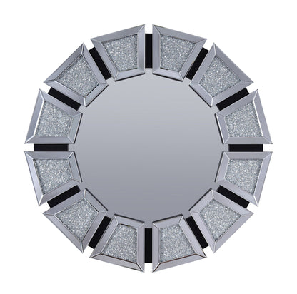 Glam Beveled Wall Mirror with Faux Crystal Inlay - 1st Choice Furniture Direct