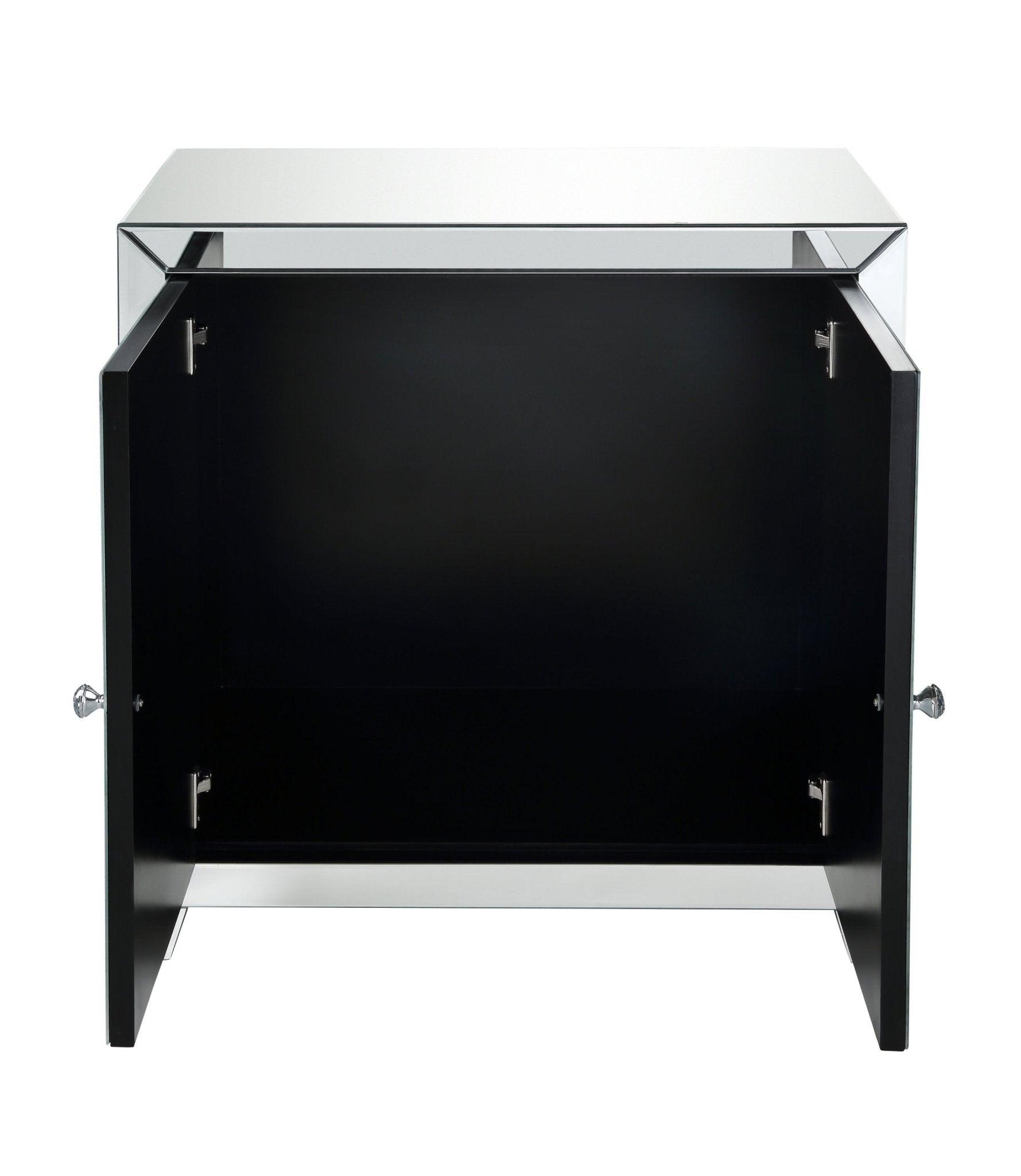 Glam Mirrored Console Cabinet with Faux Diamond Inlay - 1st Choice Furniture Direct