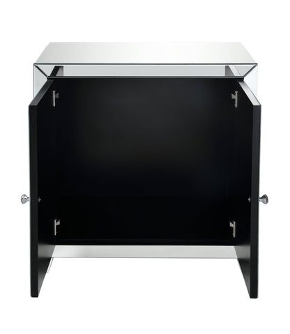 Glam Mirrored Console Cabinet with Faux Diamond Inlay - 1st Choice Furniture Direct