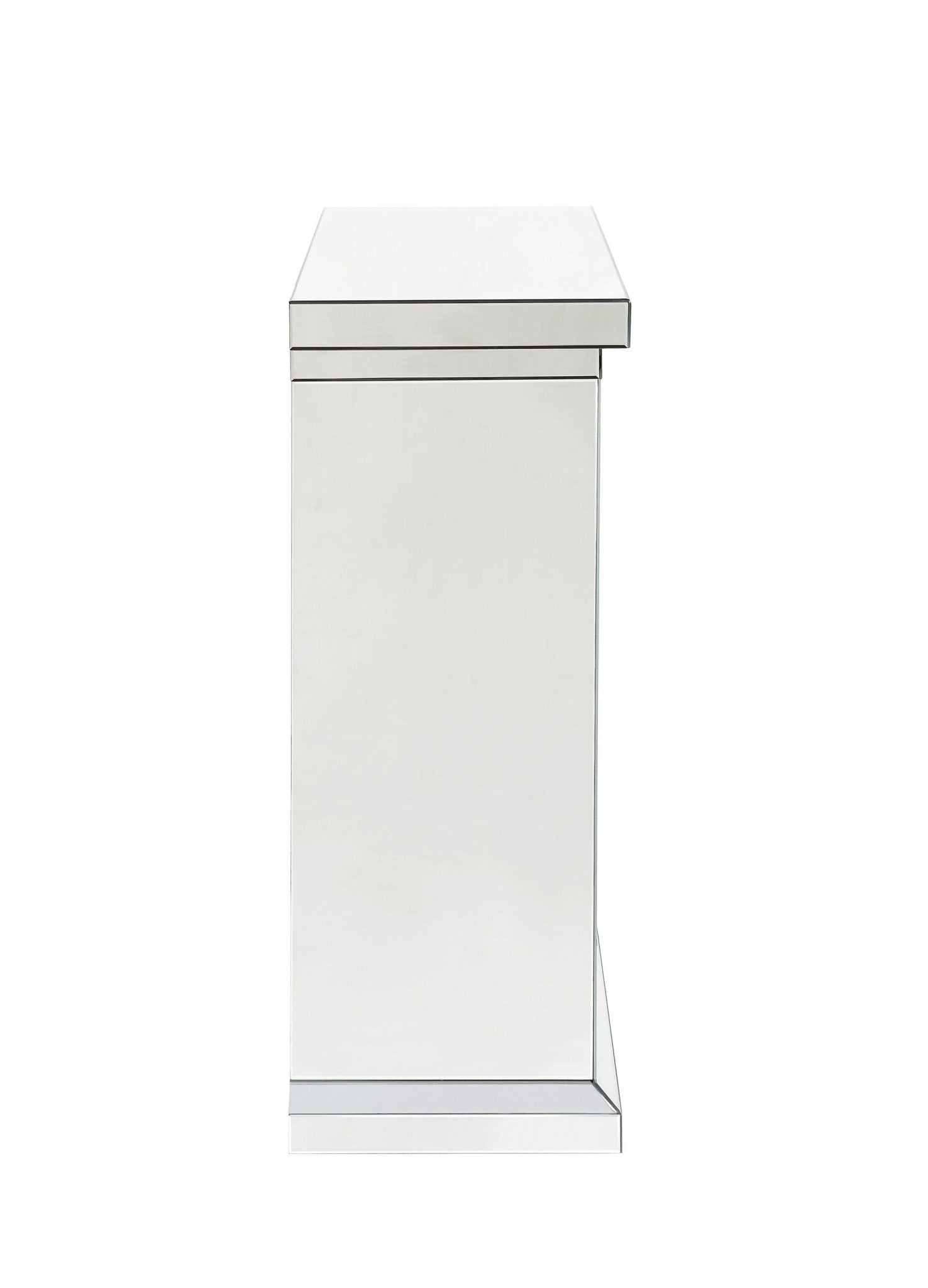 Glam Mirrored Electric Fireplace Console with LED Heater - 1st Choice Furniture Direct