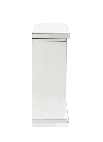 Glam Mirrored Electric Fireplace Console with LED Heater - 1st Choice Furniture Direct