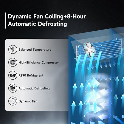 Glass Door Merchandiser Freezer 70 Cu.ft Swing Door Commercial Reach - In Display Freezers with LED Top Panel Upright Freeze Storage - 1st Choice Furniture Direct