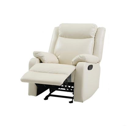 Glory Furniture Ward G762A - RC Rocker Recliner, Off White PU, 33x37x40 inches - 1st Choice Furniture Direct