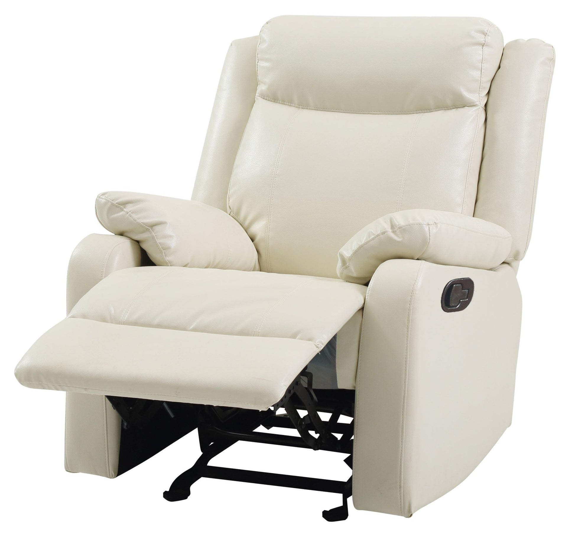 Glory Furniture Ward G762A - RC Rocker Recliner, Off White PU, 33x37x40 inches - 1st Choice Furniture Direct