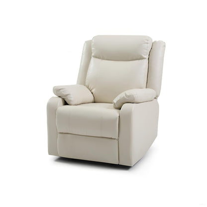 Glory Furniture Ward G762A - RC Rocker Recliner, Off White PU, 33x37x40 inches - 1st Choice Furniture Direct