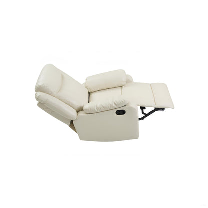 Glory Furniture Ward G762A - RC Rocker Recliner, Off White PU, 33x37x40 inches - 1st Choice Furniture Direct