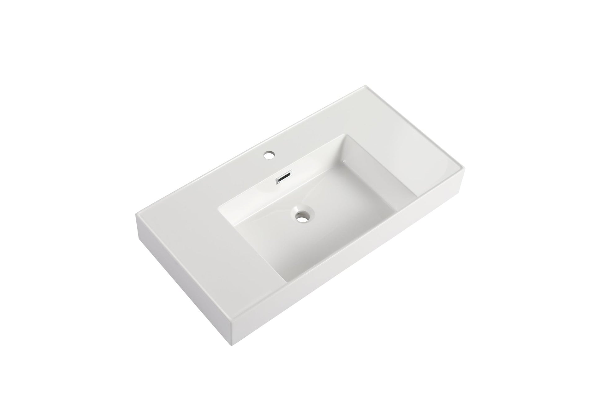 Gloss White Resin Vanity Sink Top | Modern Bathroom Basin - 1st Choice Furniture Direct