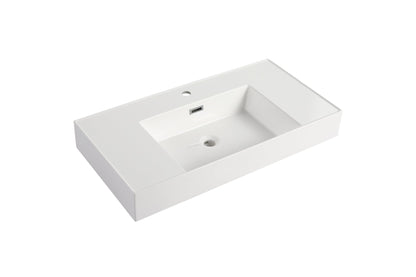 Gloss White Resin Vanity Sink Top | Modern Bathroom Basin - 1st Choice Furniture Direct