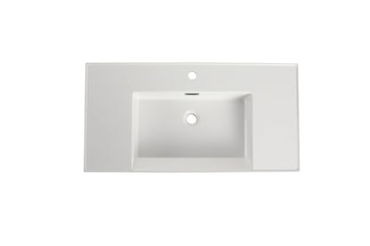 Gloss White Resin Vanity Sink Top | Modern Bathroom Basin - 1st Choice Furniture Direct