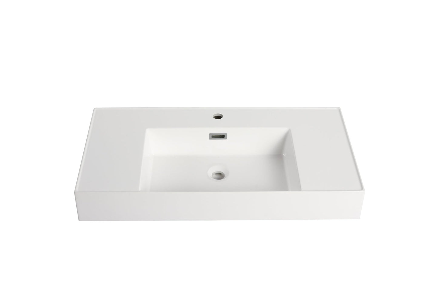 Gloss White Resin Vanity Sink Top | Modern Bathroom Basin - 1st Choice Furniture Direct