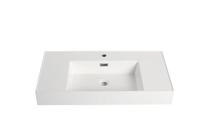 Gloss White Resin Vanity Sink Top | Modern Bathroom Basin - 1st Choice Furniture Direct