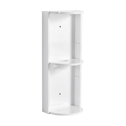 Glossy White 12' Bathroom Wall - Mounted Storage Rack with Float Mounting Design, Durable Plywood - 1st Choice Furniture Direct