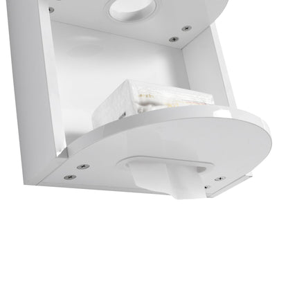 Glossy White 12' Bathroom Wall - Mounted Storage Rack with Float Mounting Design, Durable Plywood - 1st Choice Furniture Direct