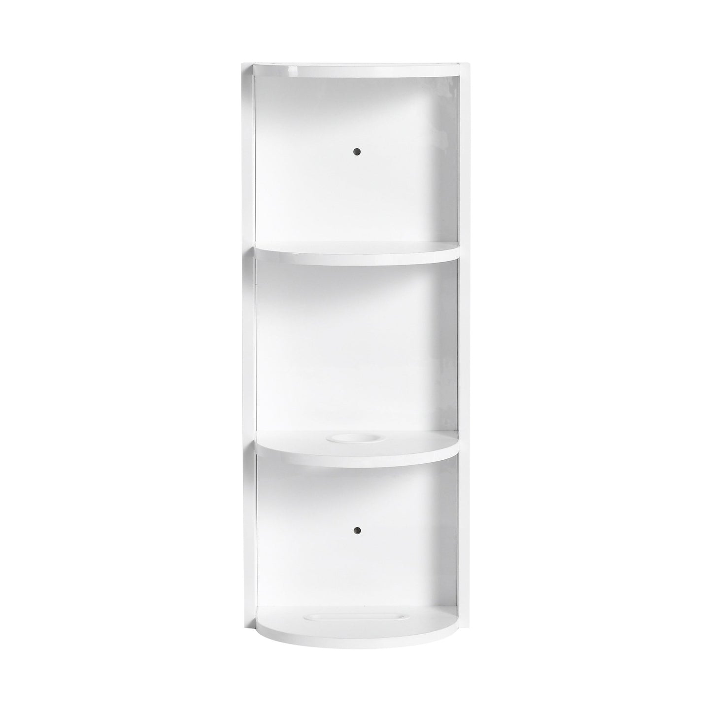Glossy White 12' Bathroom Wall - Mounted Storage Rack with Float Mounting Design, Durable Plywood - 1st Choice Furniture Direct