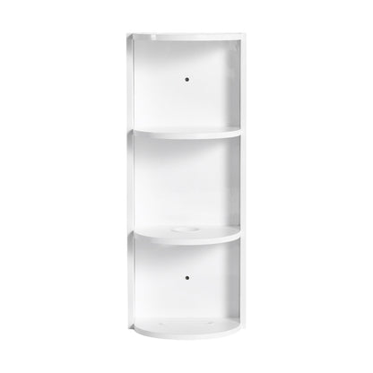 Glossy White 12' Bathroom Wall - Mounted Storage Rack with Float Mounting Design, Durable Plywood - 1st Choice Furniture Direct