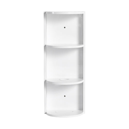 Glossy White 12' Bathroom Wall - Mounted Storage Rack with Float Mounting Design, Durable Plywood - 1st Choice Furniture Direct