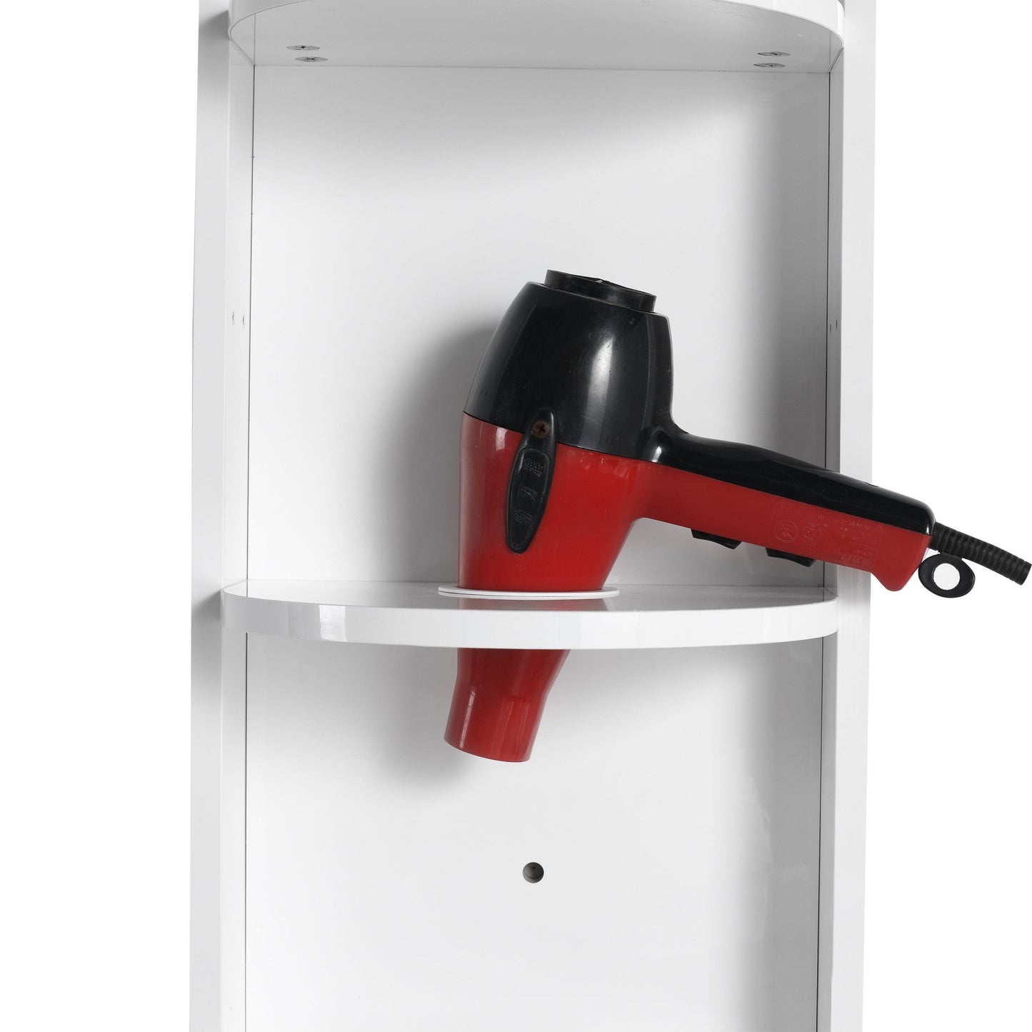 Glossy White 12' Bathroom Wall - Mounted Storage Rack with Float Mounting Design, Durable Plywood - 1st Choice Furniture Direct